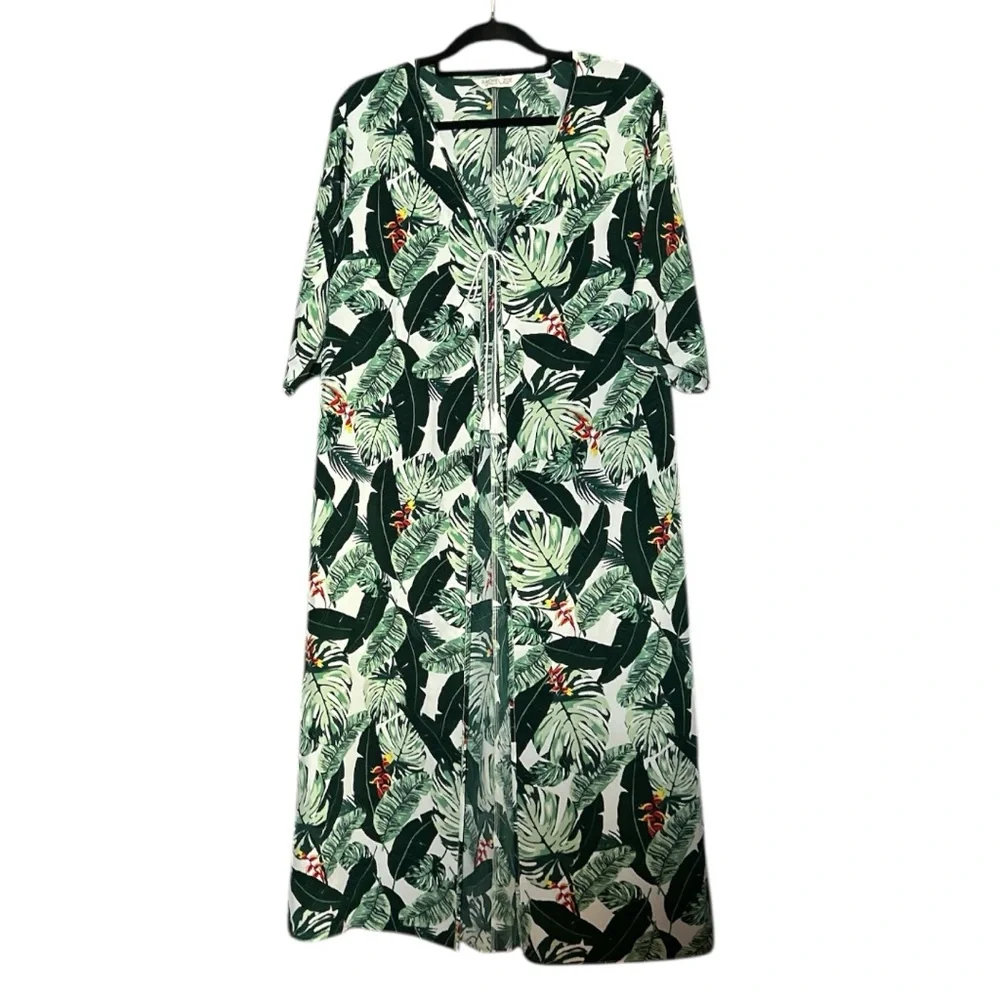 Rachel Zoe Collection Palm Print Duster - Picture 5 of 9